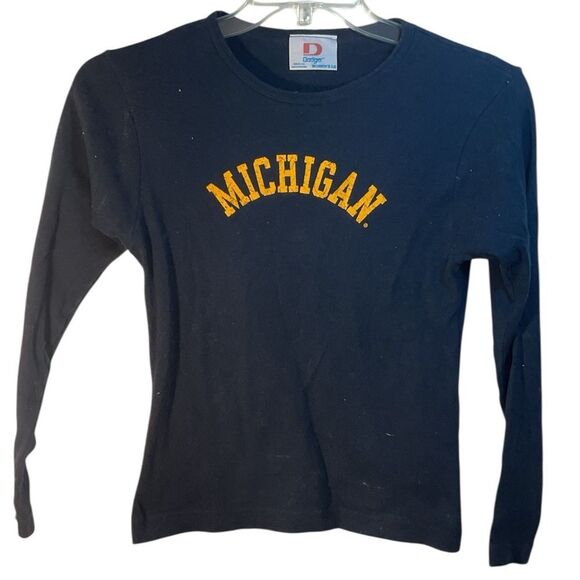 Michigan state university dodger shirt large blue vtg dogers college baby tee - Picture 1 of 11